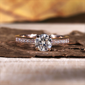 Anillo de Compromiso y Boda con Diamante Cultivado en Laboratorio de 1.16 TW EFVS, Banda Cónica con Certificado IGI, Regalo de Aniversario - Product Image 1