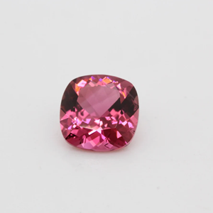 Cojín de turmalina cultivada en laboratorio, corte de rubelita, color rojo y rosa, piedras preciosas sueltas sintéticas, fabricación de joyas creadas de 8mm a 20mm - Product Image 1
