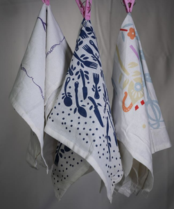 Ensemble de torchons carrés en coton 100 % biologique de haute qualité, écologiques, à séchage rapide, réutilisables, jetables, pour la cuisine, motif floral - Product Image 3