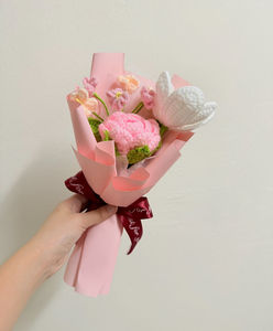Ramo de Flores Tejidas a Crochet de Algodón, Artificiales, Realistas, Hechas a Mano, Ecológicas, Duraderas, para Navidad, Venta al Por Mayor - Product Image 2