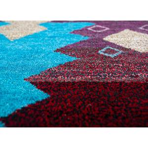 พรมไหมพรมผสมไหมไผ่ถักมือลายเรขาคณิตสีชมพูและสีม่วง Freedom Manchaha ขนาด 9x12 นิ้ว สำหรับตกแต่งห้องนั่งเล่นวัยรุ่น - Product Image 3