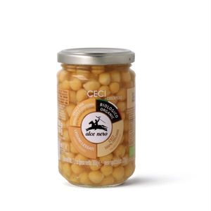 Alce Nero Garbanzos Orgánicos Enlatados en Salmuera Ligera, Listos para Comer, Estilo Italiano, 0.3kg, para Ensaladas y Pasta, para Adultos - Product Image 1