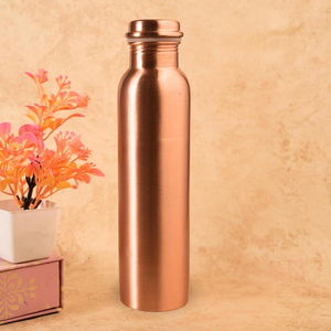 Botella de Agua de Latón Hecha a Mano con Tapa, Ecológica y a Prueba de Fugas, Color Personalizado para Viajes, Yoga y Regalos - Product Image 1