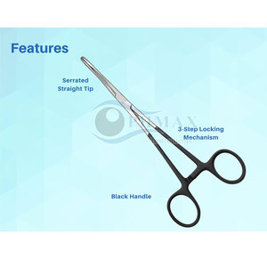 Pinzas de sujeción de esponja Rampley, abrazadera hemostática quirúrgica de 25cm, pinzas de sujeción de esponja Rampley Premium de acero inoxidable - Product Image 3