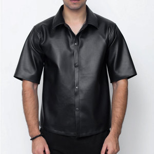 Nueva llegada de la camisa de cuero de los hombres de estilo vintage de la mejor calidad de hombro de la gota de gran tamaño de diseño último para Tallas grandes - Product Image 6