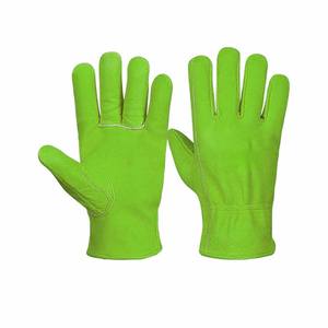 Gants de conduite en cuir de vachette grainé de qualité supérieure avec logo personnalisé, résistants à l'abrasion, protection des mains, gants durables - Product Image 5