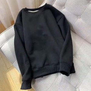 Sweat-shirt à manches longues doublé en polaire, col rond, pour homme, coupe ample, chaud, tendance, vêtements d'extérieur pour l'automne et l'hiver, MS-SS-1106 - Product Image 3