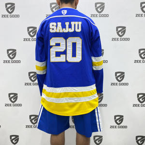 Nouveau populaire uniforme de Hockey sur glace ordinaire meilleure qualité nouveau Design uniforme de Hockey jeunesse uniforme de Hockey sur glace maillot de Football - Product Image 2