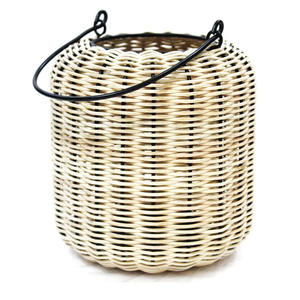 Porte-bougie en métal minimaliste fait main, imperméable, avec poignée, logo personnalisé pour la décoration intérieure/extérieure, jardin/terrasse - Product Image 1