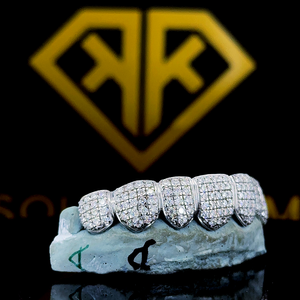 เครื่องประดับฮิปฮอปที่กำหนดเอง925เงินสเตอร์ลิงประดับเพชร grillz iced OUT VVS Moissanite grillz - Product Image 4