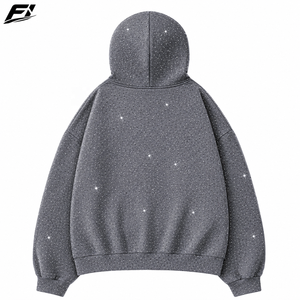 Sudadera con Capucha Unisex de Invierno Y2K con Pedrería, Oversize, de Algodón, Moda Casual, Manga Larga, OEM - Product Image 2