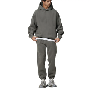 Sweat à capuche épais en molleton 100 % coton, coupe classique pour homme, streetwear d'hiver, teinture unie, écologique, haute qualité, 2026 - Product Image 3