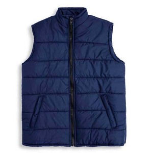 Chaquetas acolchadas de invierno informales con estampado personalizado de alta calidad para hombre, chaleco con cremallera de poliéster para exteriores, acolchado cálido de burbujas - Product Image 1