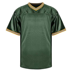 เสื้ออเมริกันฟุตบอลแบบเย็บ100% ผ้าโพลีเอสเตอร์แขนสั้นพิมพ์ลายป้องกันยูวีพิมพ์ซับลิเมชันดีไซน์ใหม่2025สำหรับผู้ใหญ่ - Product Image 2