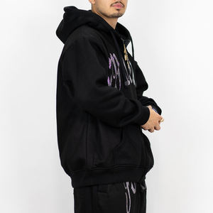 Sweat à capuche zippé en coton mélangé avec strass personnalisé de haute qualité pour hommes - Product Image 2