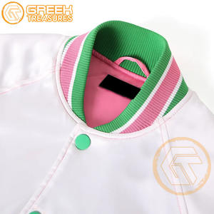 Personalizado Alpha | Kapa Sublimado Satén Bordado Varsity Jacket Sorority Alta calidad Transpirable Alpha Greek Apparels - Product Image 4