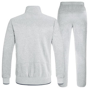 Chándales grises para hombre, chándales para hombre, chándal de sudor, 2 piezas, informal, atlético, para correr, cálido, con cremallera completa - Product Image 2