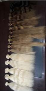 Vente en gros d'extensions de cheveux européennes vierges Remy 100% cheveux indiens doublement étirés de haute qualité de style droit blond de génie - Product Image 2