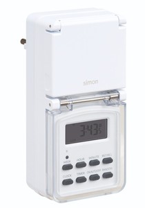 Programmatore Digitale Settimanale per Esterni IP44 (Simon AF711201) - Product Image 1