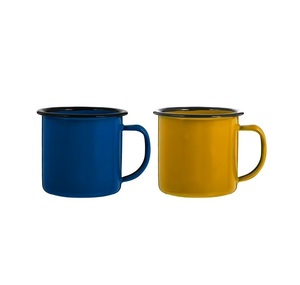 OEM Custom Imprint Enameled Iron Coffee & Tea <b>Set</b> Top Pick Enamel <b>Mugs</b> with Personalized Print for Daily Use - Product Image 1