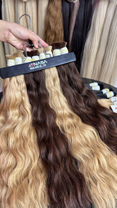 Extensions de cheveux humains vierges 100g, qualité supérieure, ondulation naturelle, double épaisseur, pointes volumineuses, prix d'usine - Product Image 2