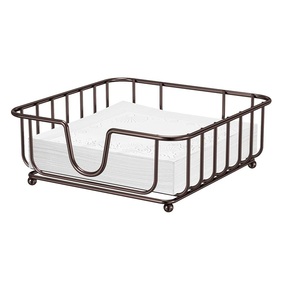 Porte-serviettes en fer noir mat mort de conception classique avec décoration de table pour la maison et l'hôtel indien fait à la main - Product Image 1