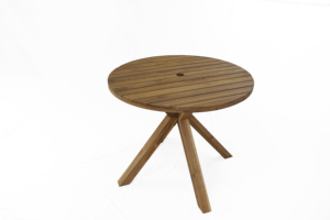 Mesa portátil plegable personalizada para exteriores, mesa de comedor redonda pequeña y barata, mesa Plegable ligera de madera - Product Image 3