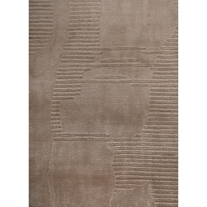 Alfombra Grande de Lana Tejida a Mano Tesoro en Beige y Marrón con Patrón Abstracto para Entrada, Dormitorio o Pasillo - Hwt-84 - Product Image 3
