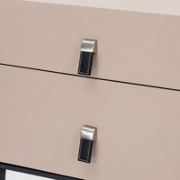 Table de chevet moderne en MDF E0, 2 tiroirs, écologique, durable, pour chambre à coucher, salon, cadre en acier inoxydable, minimaliste