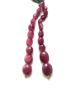 ลูกปัดทัวร์มาลีนสีชมพูธรรมชาติ 2 เส้น สำหรับทำเครื่องประดับอัญมณ์ - Product Image 2