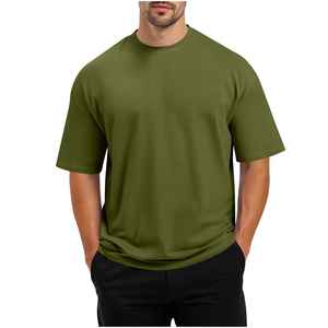 T-shirts pour hommes de haute qualité, surdimensionnés, à épaules tombantes, 100% coton, 280 GSM, imprimés, col rond, coupe ample, surdimensionnés - Product Image 1