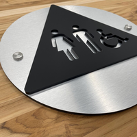 Plaque signalétique personnalisée en métal avec adhésif/vis 3M, numéro de maison, adresse de bureau, panneau en acrylique pour salle de bain, cabine d'essayage, toilettes, sanitaire