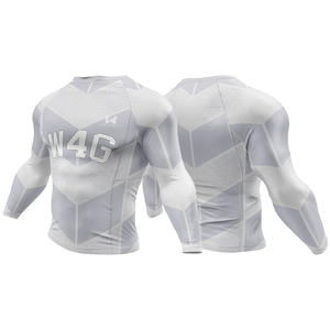 Maillot de sport de compression pour homme Wear 4 Games, impression par transfert thermique personnalisée, extensible dans les quatre sens, séchage rapide, 100% polyester, manches longues - Product Image 1