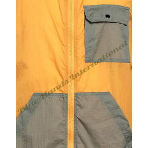 แจ็กเก็ตกันลมมีซิปปิดแบบลำลองของผู้ชายคอจีนปักลายกันฝนในฤดูหนาว - Product Image 3