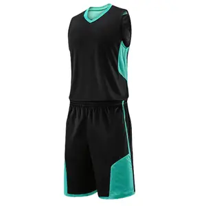 Großhandel Frauen Männer Basketball Uniform Unisex Custom Reversible Pink Blue Farbe Basketball Jersey Design