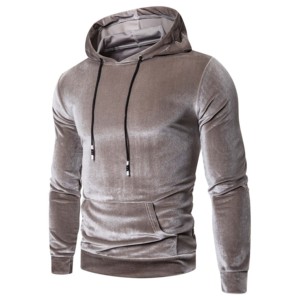 Sudaderas con capucha de terciopelo para hombre superventas, Jersey cómodo de terciopelo personalizado grueso de peso pesado, sudaderas con capucha de tendencia con logotipo bordado para hombre - Product Image 1