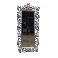 Miroir vintage style européen, accessoires en bois anciens fabriqués par des artisans indonésiens pour la décoration intérieure
