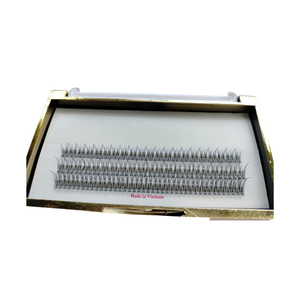 Extensions de cils professionnelles longues en queue de poisson préfabriquées Maquillage de beauté de marque privée doux personnalisé prêt pour l'exportation Noir - Product Image 6