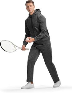 Ensemble de survêtement pour homme personnalisé, réfléchissant, en polaire solide, respirant, léger, à capuche, avec taille élastique pour la course à pied - Product Image 6