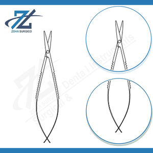 Ciseaux Castroviejo de haute qualité, 102 mm de long, courbés, en acier chirurgical inoxydable, instruments manuels certifiés CE, fabricant - Product Image 3