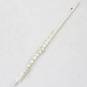 Flauto Traverso di Alta Qualità a 16 Fori Chiusi, Placcato in Argento, con Meccanismo del Mi e Custodia in Legno e Pelle - Product Image 1