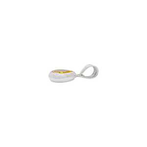 Collier avec pendentif vintage en argent sterling 925, citrine naturelle à facettes, pierres précieuses sertissant des pendentifs fins en forme de poire - Product Image 2