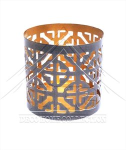 Bulk Wholesale Metal <b>Tealight</b> <b>Lantern</b> Cylinder Lattice Cut Candle Holder for Wedding Events Ramadan Decoration and Festive - Product Image 5