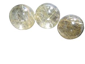 3A Qualité Naturel Doré Rutilé Quartz Pierres Précieuses En Vrac Cabochon Coupe Rond Brillant En Forme De Pierres Lot Pour La Fabrication De Bijoux - Product Image 3