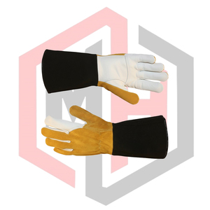 Gants de soudage TIG personnalisés de haute qualité en polyester à manches longues, poignets droits, texture lisse, anti-vibrations, résistants à la chaleur - Product Image 6