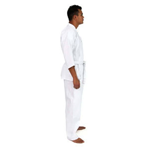 Uniforme de Judo Blanco, Conjunto de Artes Marciales, Kimono de Entrenamiento de Algodón Ligero y Elástico para Adultos Unisex - Product Image 3