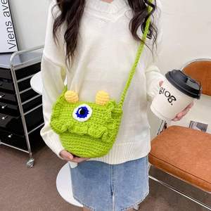 กระเป๋าถักโครเชต์สำหรับผู้หญิงกระเป๋าผ้าถักสะพายไหล่กระเป๋าถักโครเชต์น่ารักสำหรับเด็กผู้หญิงผลิตในเวียดนาม - Product Image 4