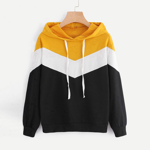 Venta al por mayor de color sólido sudaderas con capucha de las mujeres de moda nuevo estilo de algodón activo desgaste liso casual sudaderas con capucha para la venta - Product Image 4