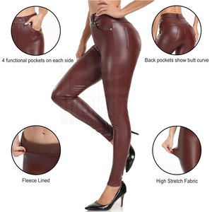 Pantalones de Cuero para Mujer de Alta Calidad con el Último Diseño, Venta al por Mayor, Diseña Tu Propio Logotipo - Product Image 6