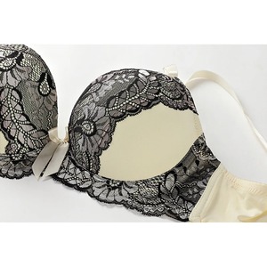 เซ็ตกางเกงในลูกไม้สีพื้นลายผีเสื้อไร้สายของผู้หญิงชุดชั้นในลูกไม้สุดเซ็กซี่ของผู้หญิง - Product Image 3